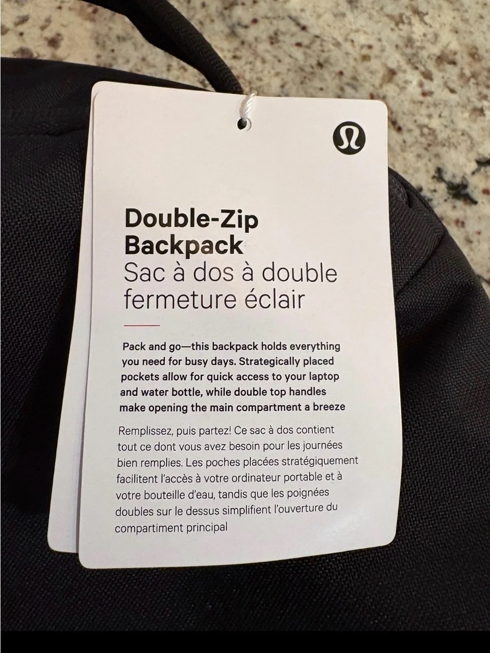 lululemon athletica Black Men's Double-Zip Backpack